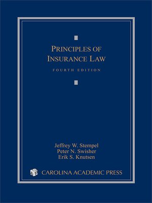 cover image of Principles of Insurance Law